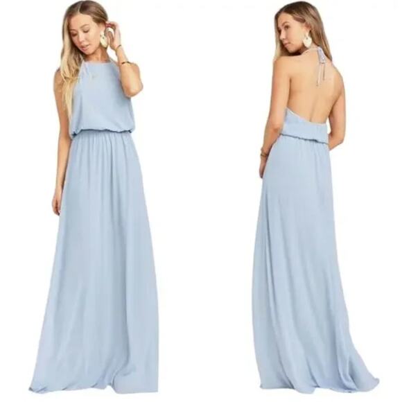 Show Me Your Mumu Heather Halter Dress Size XXL / Blue - Picture 1 of 3